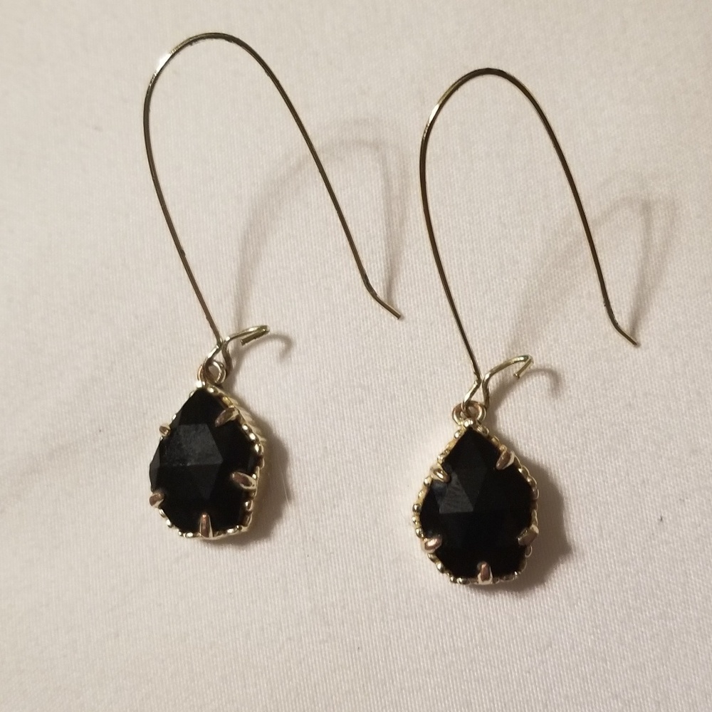 Kendra Scott Cathy Black and Gold Earrings